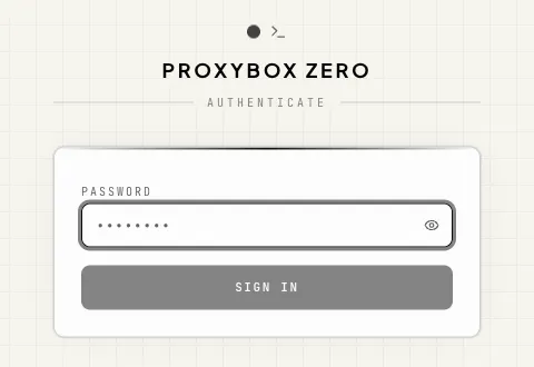 Login credentials prompt.