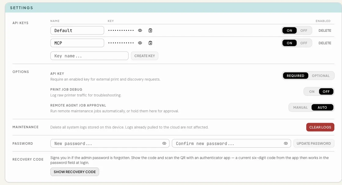 Settings module.